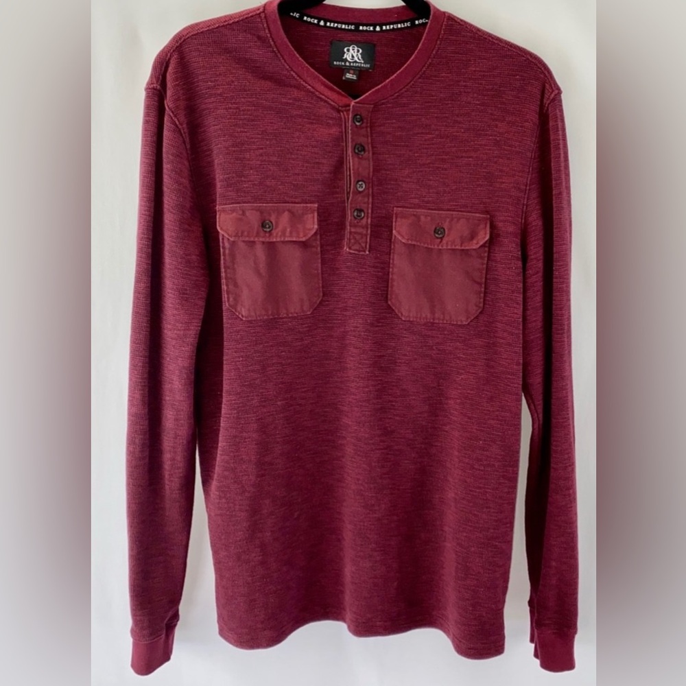 Rock & Republic Men’s Thermal Long Sleeves Shirt Large